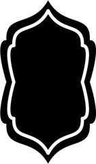 islamic decorative shape black solid, suitable for ramadan eid mubarak
