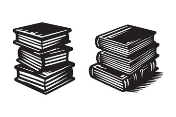 Book silhouette and vector for book lover