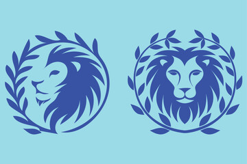  lion logo vector illustration set.