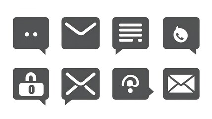 masseg icon monochrom vector