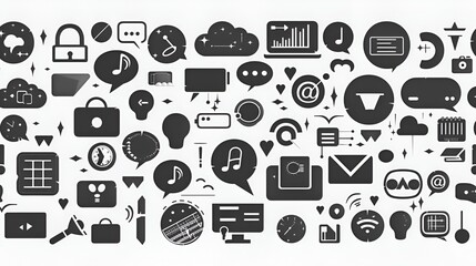 masseg icon monochrom vector