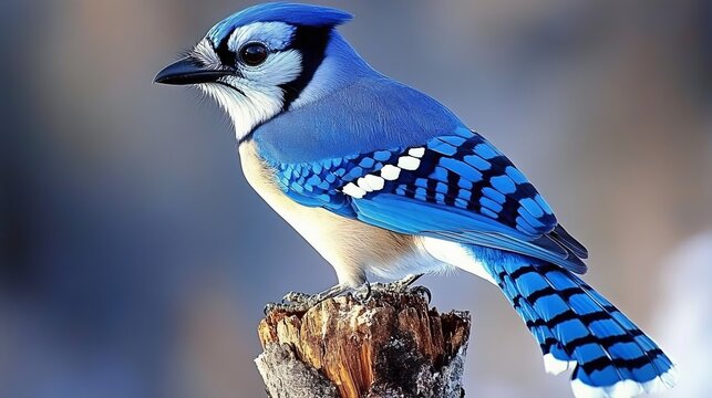 The blue jay (Cyanocitta cristata) is a passerine bird found in eastern North America. It is a member of the crow family Corvidae. Adult blue jays are typically 22�30 cm (8.7�11.8 in) long