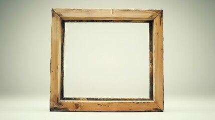 Rustic Wooden Frame: A Blank Canvas of Memories