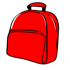 School backpack illustration 