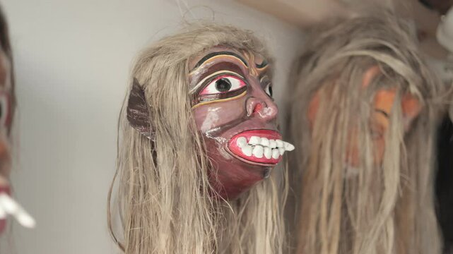 traditional Mask in Majuli Assam, India 