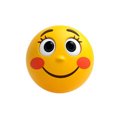 Fototapeta premium Yellow face emoji - 3D Illustration