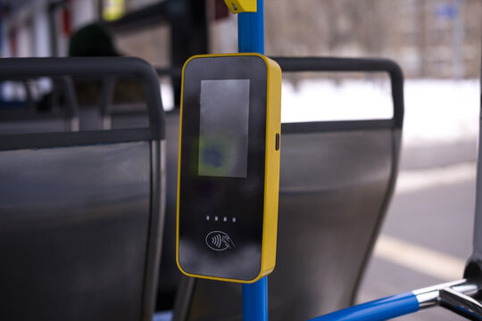the validator is on the bus. Transportation ticket payment system