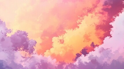 Stunning Pastel Sky Hues: A Dreamlike Cloud Formation with Soft Colors