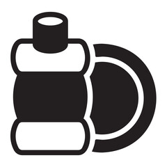 washing plate glyph icon