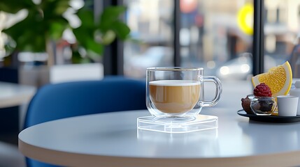 Coffee and Dessert at a City Cafe