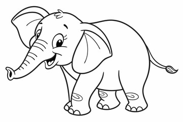 elephant cartoon page