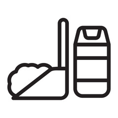 Obraz premium dustpan line icon