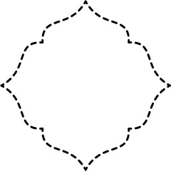 Fototapeta premium islamic decorative shape dash dotted line, suitable for ramadan eid mubarak