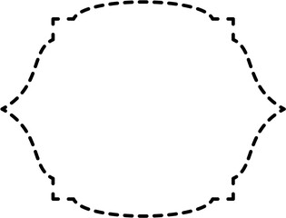 islamic decorative shape dash dotted line, suitable for ramadan eid mubarak