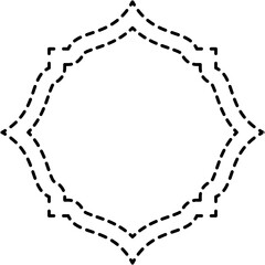 islamic decorative shape dash dotted line, suitable for ramadan eid mubarak