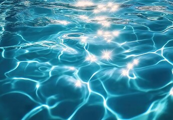 Obraz premium The water surface reflects the sunlight, creating ripples and light reflections on its surface. 