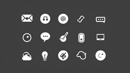 masseg icon monochrom vector