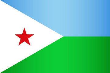 National flag of the Republic of Djibouti vector symbol