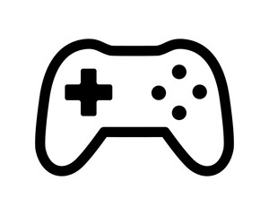 Bold, minimalist gamepad icon. Perfect for app design, websites, or gamingrelated projects.  Clean lines, high contrast, easily scalable vector graphic.