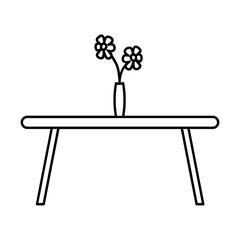 icon table and flower pot