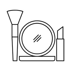 icon cosmethcis lipstic brush and powder