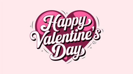 Valentine's Day poster or banner on a black and white background, Valentine's Day Minimal Heart Design Card, Abstract happy valentines day logo, happy valentines day , love vector logo design