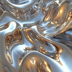 Mesmerizing Liquid Metal Abstract Design: A Stunning Visual Feast of Fluid Metal Art Forms