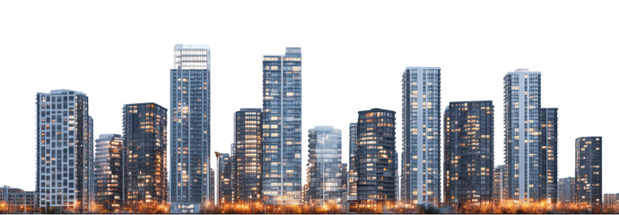 PNG Highrise buildings at dusk architecture cityscape landscape.