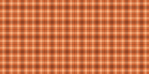 Elegant autumnal plaid pattern in warm orange and brown hues. Perfect for textile design, fallthemed projects, or website backgrounds. Seamless repeat creates versatile design options.