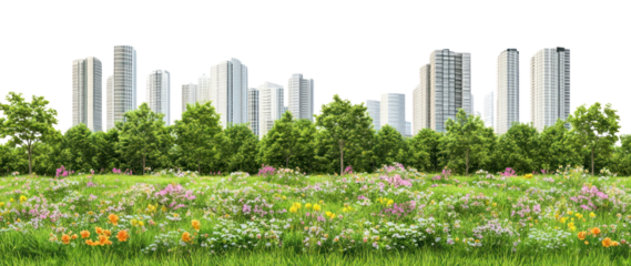 PNG Modern Eco city flowers architecture cityscape.