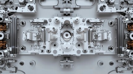Fototapeta premium Complex Machine Internal Components Detailed View