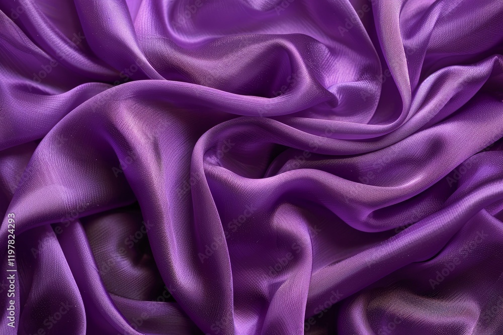 Poster smooth elegant purple fabric flowing and waving with highlights and shadows creating a luxurious abs