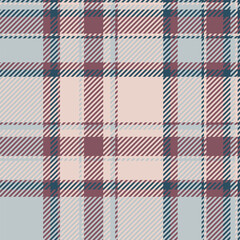 Trade fabric plaid textile, intense check background pattern. Industry tartan texture seamless vector in light and sky gray colors.