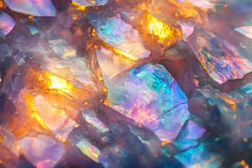 Obraz premium Colorful gemstones in abstract design made generative AI