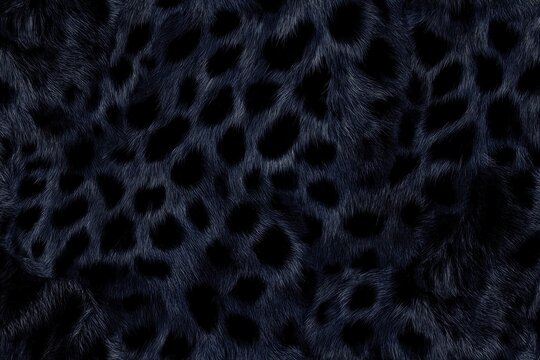 Panther skin texture isolated. Close-up panther pattern. Big Cat fur. Black panther skin. Realistic panther texture. Panther design texture. Detailed panther skin close-up. Wild Animal texture.