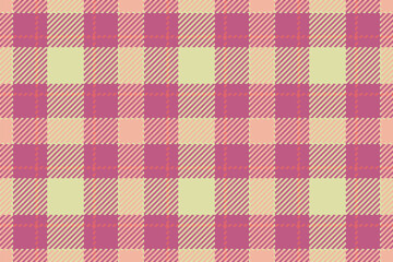 Femininity texture pattern plaid, picture seamless tartan textile. Madras background vector check fabric in pink and light colors.