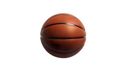 Photo of basketball isolated on transparent background