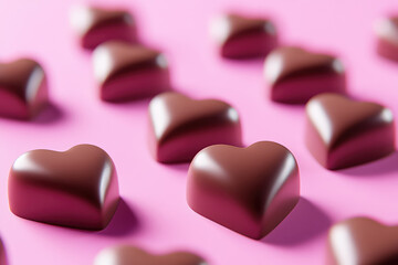 Fototapeta premium 3d blender of heart shaped chocolate