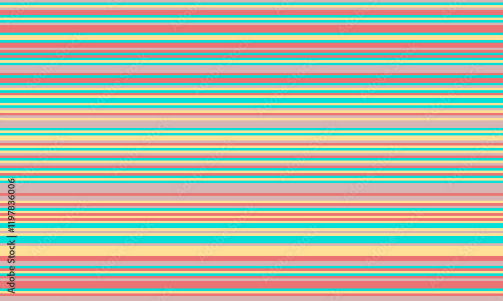 Aufkleber geometric stripes seamless vector pattern with horizontal lines in varied colours, creating an abstr