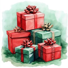 Obraz premium Colorful Gift Boxes for Festive Celebrations