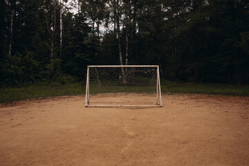 empty football goal