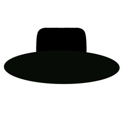 Simple Black Hat Icon Graphic