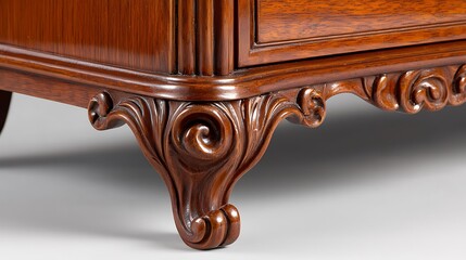 Intricate Carved Wooden Furniture Detail