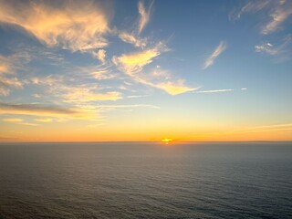 Sunset in Cabo da Roca  in Portugal-Overlooking Atlantic Ocean