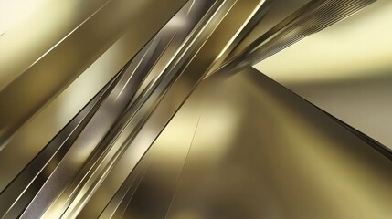 Obraz premium Abstract Geometric Gold Architectural Design: A Striking Modern Building Exterior
