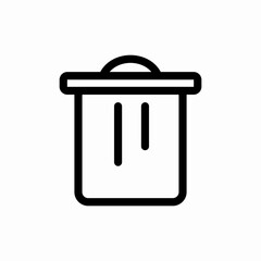 Trash bin delete icon vector sign