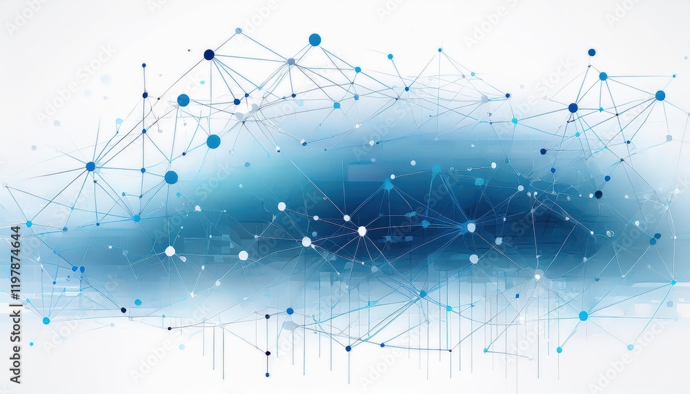 Poster vibrant abstract network concept connected dots and lines on a globally intricate backdrop, showcasi