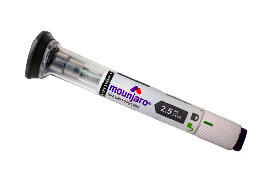 Mounjaro pen isolated on white or transparent background 