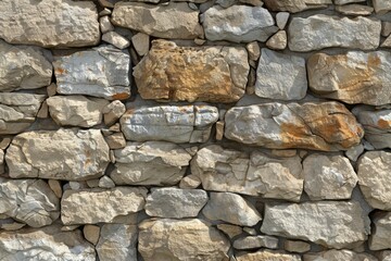 Photo of Old grey antique cobble stone wall. Background texture for backdrops or mapping