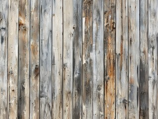 Rustic reclaimed wood wall with a distressed finish, showcasing natural imperfections and a vintage aesthetic.